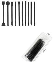 Kit de Espatula Plastico Negro (10 En 1)