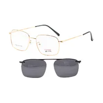 Armação para Óculos de Grau com Clip-On Visard L8004 C2 Tam. 54-18-140MM - Dourado