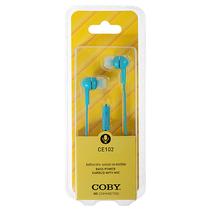 Fone de Ouvido Coby CE102 com Microfone e Cabo de 1.2 Metros - Azul Claro