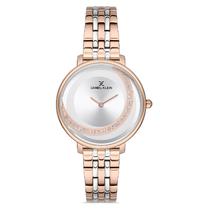 Relogio Analogico Feminino Daniel Klein DK.1.12759-3 Premium Ladies / Pulseira de Aco Inoxidavel - Rose Gold/Prata