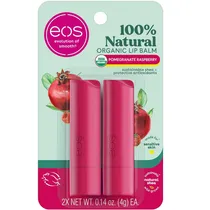 Bálsamo Labial Eos Lip Natural Pomegranate Raspberry - Quantidade 2