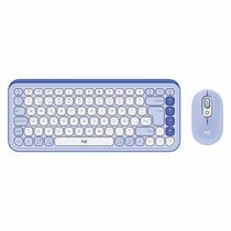 Kit Teclado e Mouse Logitech Pop Icon 920-013053 Sem Fio Espanhol - Roxo