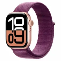 Apple Watch Series 10 MWWK3LW/A Caixa de Alumínio 42MM Rose - Loop Esportiva Roxo s/L