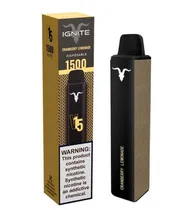 Vape Descartável Ignite V15 / 1500 Puff / 5% Nicotina - Cranberry Lemonade