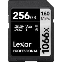 Cartao de Memoria SD Lexar Professional 1066X 160-120 MB/s C10 U3 256 GB (LSD1066256G-Bnnnu)