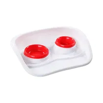 Comedero para Mascotas Pawise 11057 Feeding Station 46X36CM 250ML Blanco/Rojo