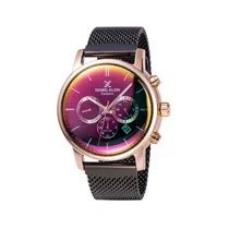 Relógio Analógico Masculino Daniel Klein Exclusive DK12006-6 - Preto/Rosa Ouro