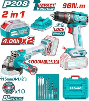 Combo Kit de Ferramentas Sem Fio Total TOSLI241298 - 2 Peças