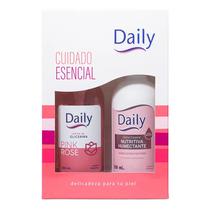 Daily Kit de Cuidado Esencial Jabon+Crema Hidratante -Jabon Liquido Pink Rose: Limpia La Piel Sin Resec s/C