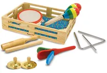 Conjunto de Instrumentos Musicais de Madeira Melissa & Doug 10 Peças