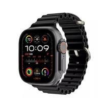 Relogio Inteligente Smartwatch Microwear Ultra Ai 3 / 49MM / 5G / Sim Card / Wifi / Bluetooth / Chat GPT / Play Store / Camera 2MP / Chamada de Video - Audio / Tiktok / Whatsapp / 4 Pulseiras / Android 8.1 / IP68- Preto