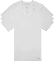 Camiseta Calvin Klein NB4013 100 - Masculina (3 Unidades)