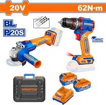 Combo de Ferramentas Sem Fios Wadfow WCK20273 20V (X2 Baterias)