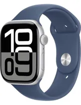 Apple Watch S10 (GPS) Caixa Aluminio Silver 46MM Pulseira s/M Sport Band Denim MWWL3AM