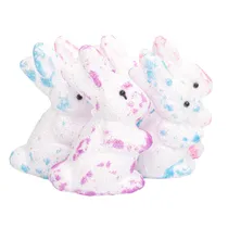Kit Coelhinhos Decorativos de Pelúcia para Páscoa com 6 PCS