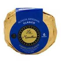 Alfajor Artesanal PY La Marsellesa Clásico Recheio Doce de Leite Cobertura Chocolate Branco 70G