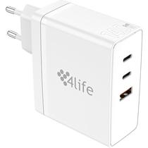 Carregador de Parede 4LIFE FL9565CCAW 140 W Ganmaster USB-C + USB-A - Branco