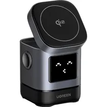 Base de Carga Ungreen W709 Sem Fio Magnético 2 Em 1 15 W - Cinza