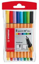 Caneta Fineliner Stabilo Mini Point 88 0.4 MM - (8 Cores)