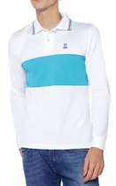 Camisa Polo Manga Comprida Psycho Bunny B6M779 - Branco