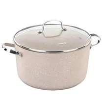 Panela Korkmaz de Granito Color Crema 8 Litros