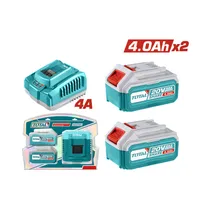 Kit de Bateria Recargable para Herramientas + Cargador Total TFBCPK1424 20V 4.0AH 220V