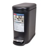 Lixeira de Aço Inox 5L Preto Fosco