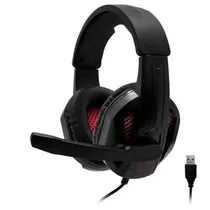 Fone+Mic Satellite AE-364 Gamer Preto/Verm USB