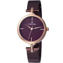 Relogio Analogico Daniel Klein Premium DK11914-4 Feminino Pulseira de Aco Inoxidavel - Roxo e Rosa Ouro