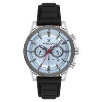 Relogio Analógico Masculino Daniel Klein DK.1.14006-3 Exclusive Gent / Pulseira de Couro - Preto/Prata/Azul