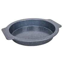 Assadeira Redonda para Forno 29CM - Granito Cinza