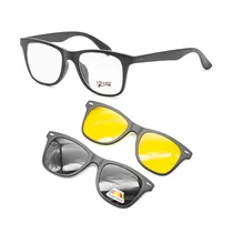 Armação para Óculos de Grau Clip-On Visard TR2208 C2 Tam. 54-19-138MM - Preto