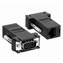 Adaptador VGA Macho para RJ45 Femea - Preto