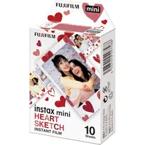 Fuji Instax 10 Pack Film para Instax Mini Heart Sketch
