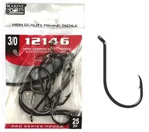 Anzol Marine Sports 12146 Black 3/0 c/25 Pçs