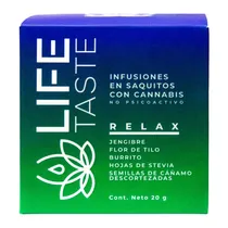 Chá Life Taste Relaxante Gengibre, Flor de Limeira, Burrito e Semente de Cannabis 10 Saquinhos 20G
