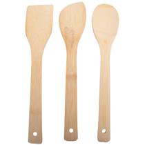 Jogo de Colheres de Bambu para Cozinha 31CM 3PCS