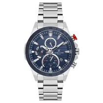 Relogio Analógico Masculino Daniel Klein DK.1.13992-2 Exclusive Gent / Pulseira de Aço Inoxidável - Prata/Azul