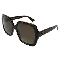 Oculos de Sol Gucci GG0096S-006 Feminino, Tamanho 54-19-140 - Havana