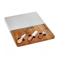 Tabua para Queijos Cuisinart C77CB-4PCSM Acacia e Marmore - 4 Peças
