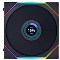 Cooler Fan de Gabinete Lian Li Uni Fan TL LCD 140 RGB 14TLLCD1B, Argb 5V, Argb 3-Pinos/PWM 4-Pinos, 140MM, Preto