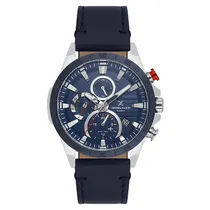 Relogio Analógico Masculino Daniel Klein DK.1.13993-2 Exclusive Gent / Pulseira de Couro - Azul/Prata