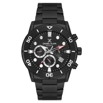 Relogio Analógico Masculino Daniel Klein DK.1.13887-5 Exclusive Gents / Pulseira de Aço Inoxidável - Preto
