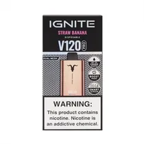 Dispositivo Descartavel Ignite V120 Pro 12000 Puffs Rose Gold Straw Banana