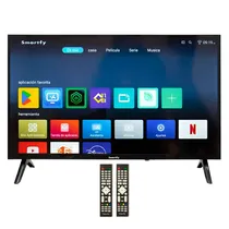 Smart TV LED Smartfy STV32 / 32" / HD / HDMI / USB / 2 Controles / Android 14 - Preto