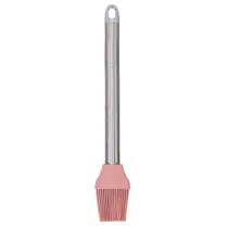 Pincel de Cozinha de Silicone e Metal - Rosa Pastel