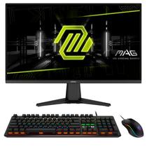 Monitor Gamer MSI Mag 27C6X 27" Full HD LED Curvo 250HZ / 1MS - Preto + GK300 Combo