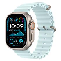 Apple Watch Ultra 2 MYT03LW/A Celular + GPS Caixa Titanio Natural 49MM - Oceano Azul Glacial