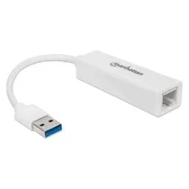 Adap. USB 3.1/RJ45 Gblan Manhattan 507585 Branc