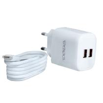 Carregador Sate A-R401 10W 2-USB-A/Cabo USB - Type-C